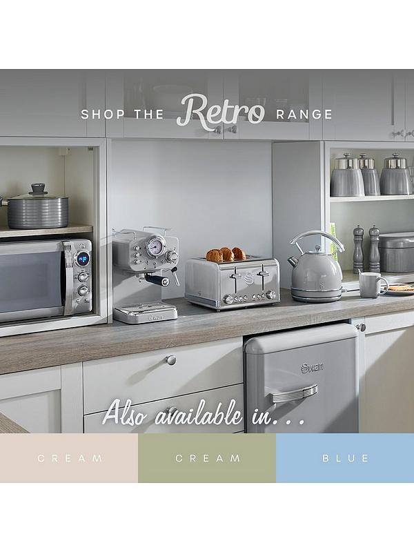Swan SR11010GRNE Retro Grey Top Mounted Fridge Freezer 208L - Image 7